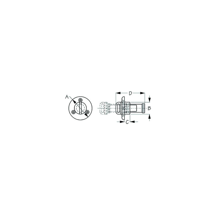SeaDog 520060 Captive Garboard Drain & Plug | #8 Fastener | Investment Cast 316 Stainless