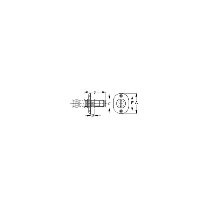 Sea-Dog 520065 Oblong Captive Garboard Drain & Plug