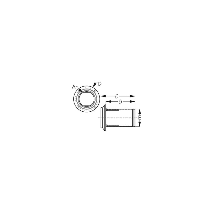 SeaDog Exhaust Thru Hull | Cast 316 Stainless | Includes Stainless Flap with Rubber Seal