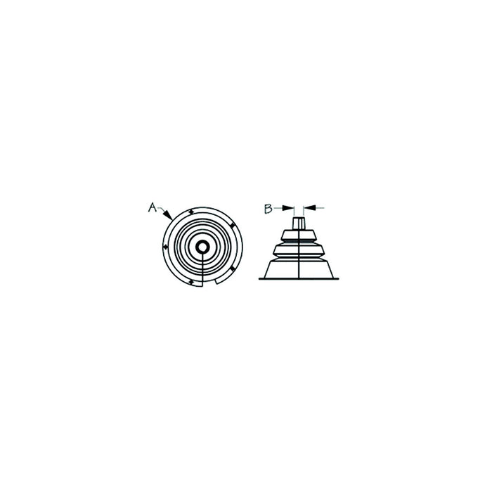 Seadog 521663-1 Motor Well Boot - 4-1/8" Split