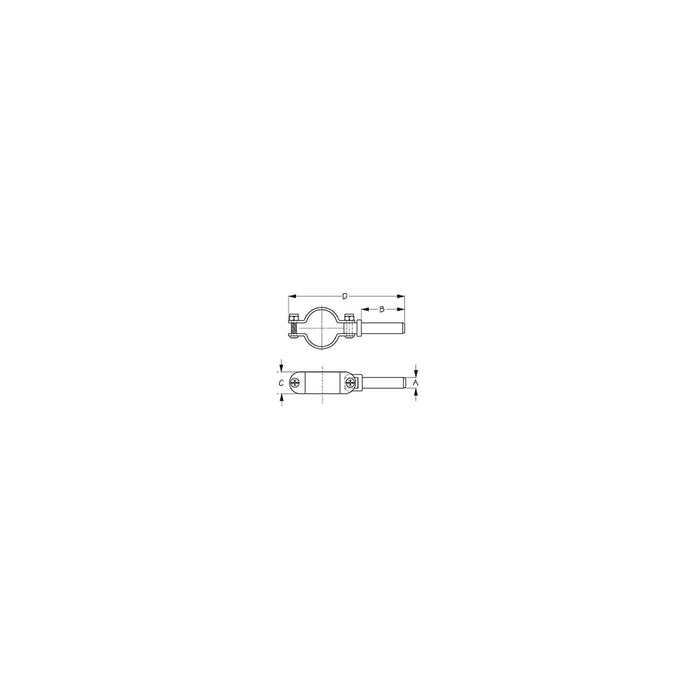 Heavy Duty Zinc Plated Steel Clamp-On Oar Lock, Pair, 1/2" Shaft