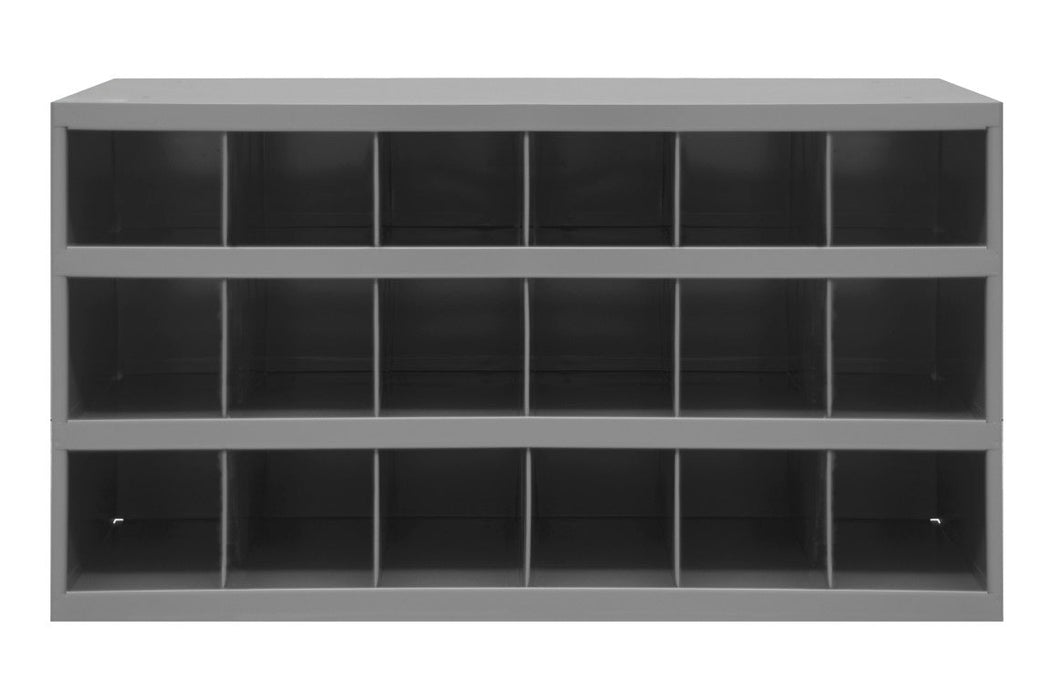 354-95 12" Deep, 18 Opening Bin, Gray