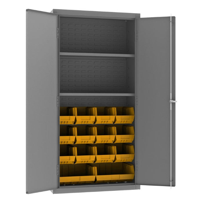 3602-BLP-14-2S-95 Cabinet, 2 Shelves, 14 Yellow Bins