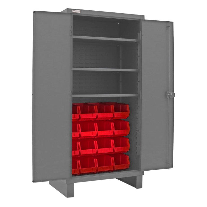 3702-16-3S-1795 Cabinet, 3 Shelves, 16 Red Bins