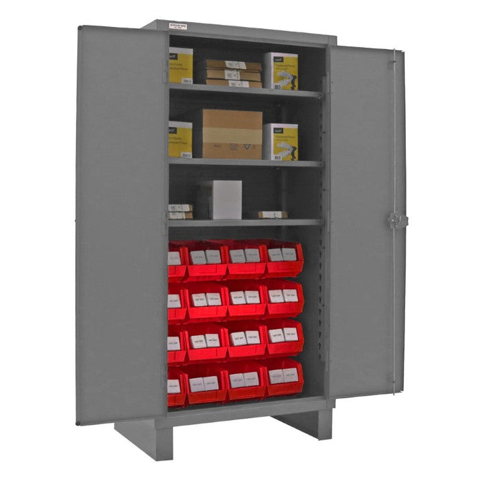 3702-16-3S-1795 Cabinet, 3 Shelves, 16 Red Bins