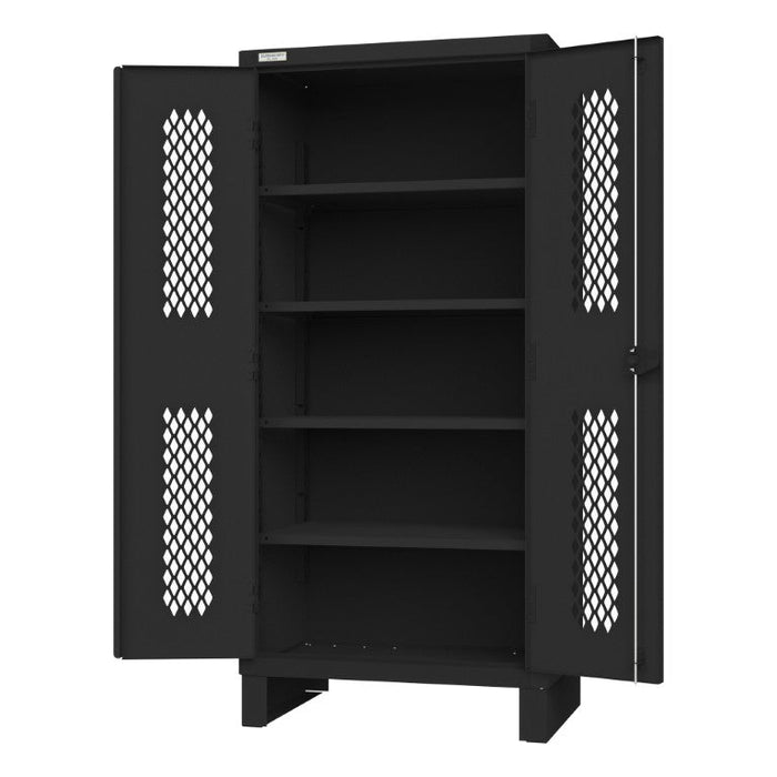 3702V-4S-08T Ventilated Cabinet, 4 Shelves, Black