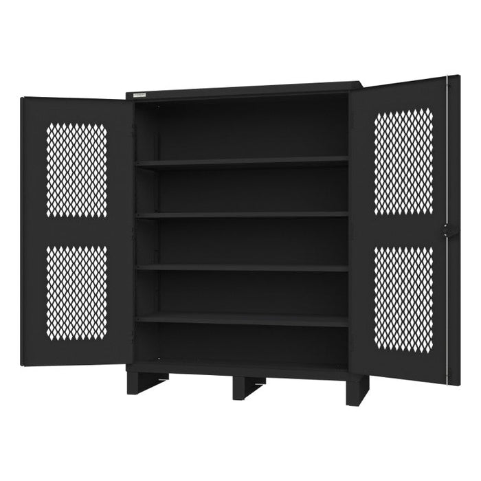 3704V-4S-08T Ventilated Cabinet, 4 Shelves, Black