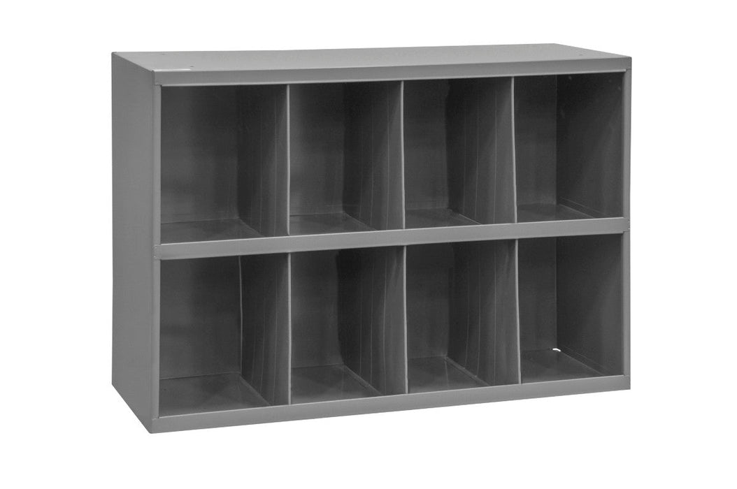 393-95 9" Deep, 8 Opening Bin, Gray