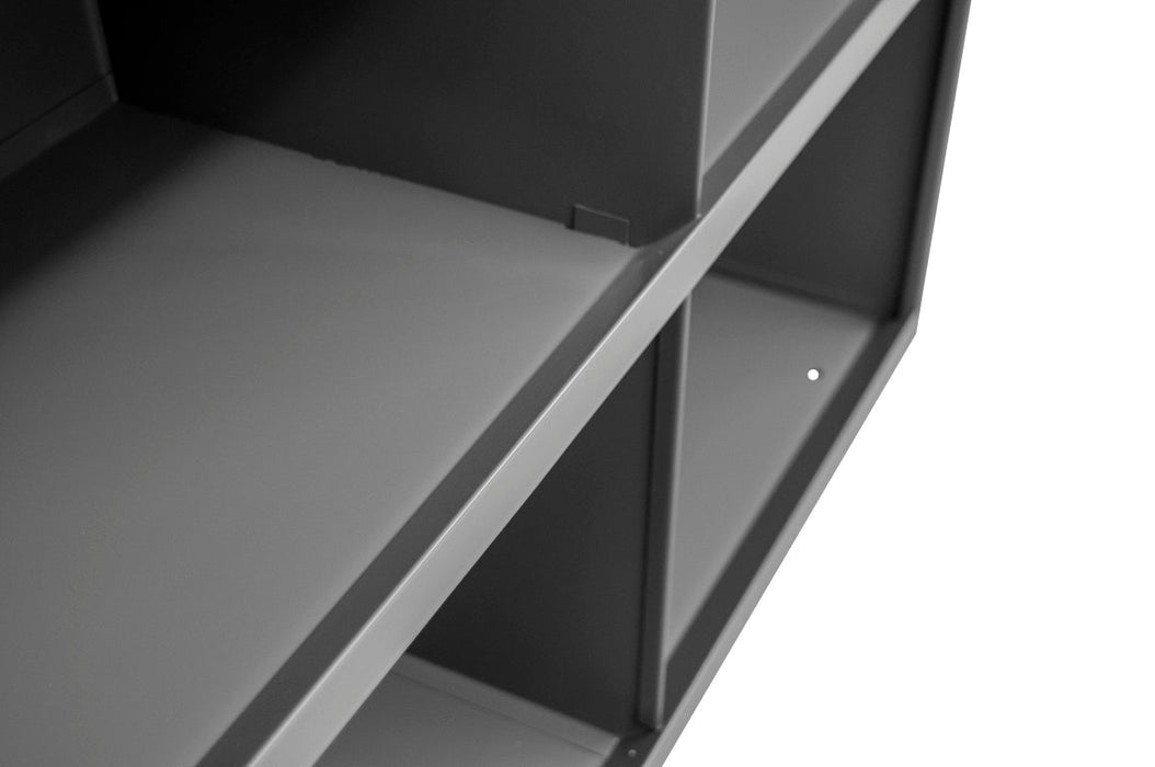393-95 9" Deep, 8 Opening Bin, Gray