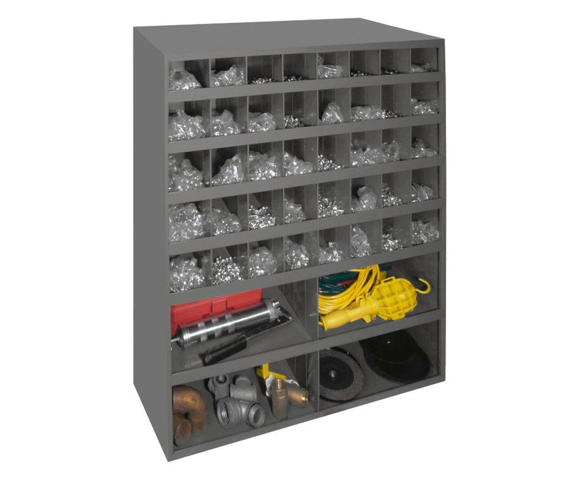 398-95 12" Deep, 44 Opening Bin, Gray