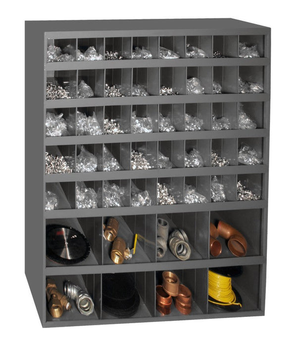 399-95 12" Deep, 48 Opening Bin, Gray