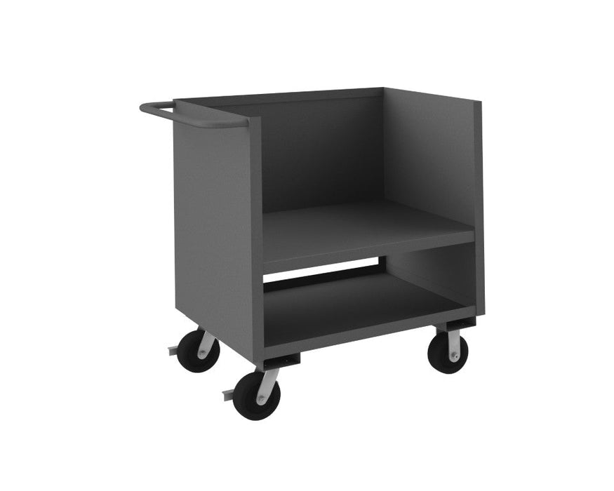 3SLT-2436-2K-95 3 Sided Solid Truck, 2 Shelves