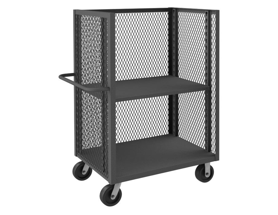 3ST-EX2436-1AS-95 3 Sided Mesh Truck, 1 Adjustable Shelf