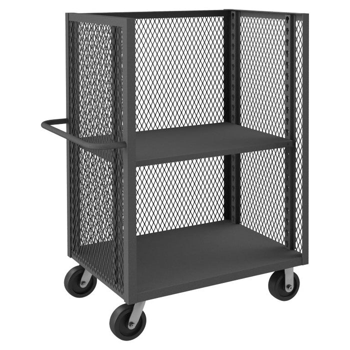 3ST-EX3048-1AS-95 3 Sided Mesh Truck, 1 Adjustable Shelf