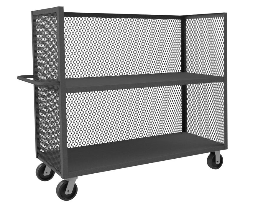 3ST-EX3048-2-95 3 Sided Mesh Truck, 2 Shelves