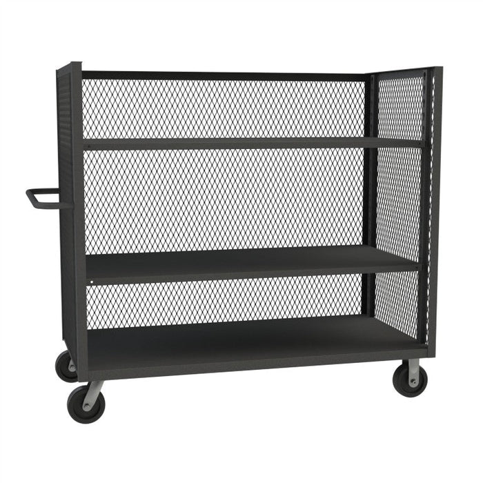 3ST-EX3060-2AS-95 3 Sided Mesh Truck, 2 Adjustable Shelves