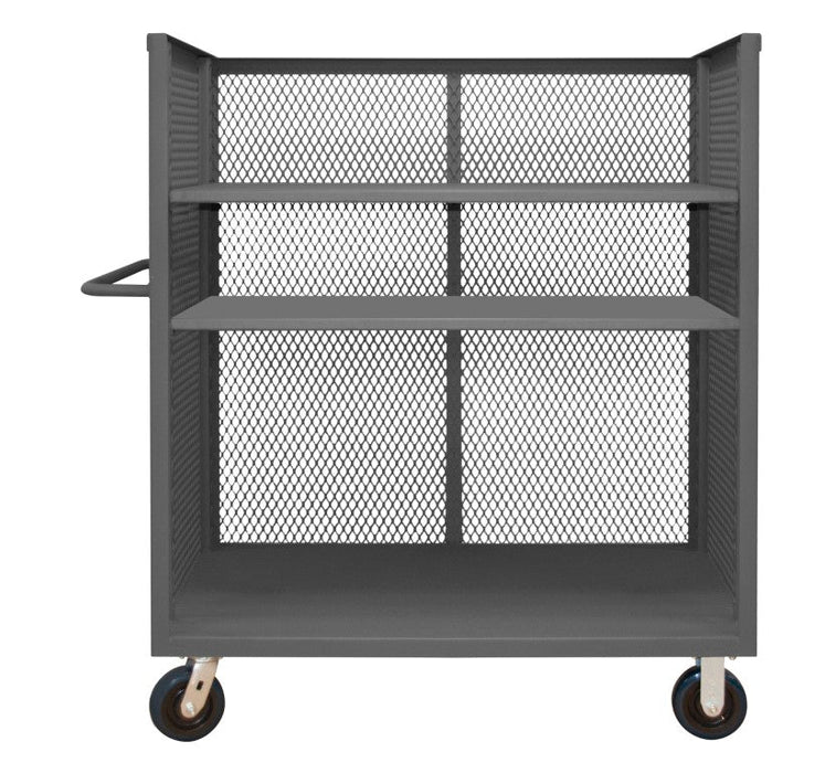 3ST-EX3060-3-6PU-95 3 Sided Mesh Truck, 3 Shelves