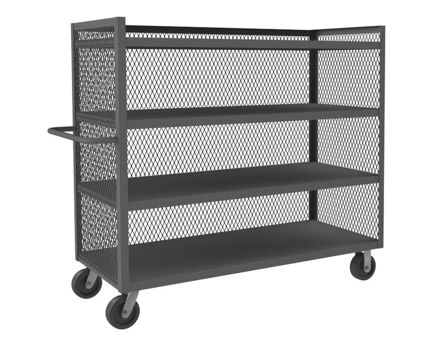 3ST-EX3060-4-95 3 Sided Mesh Truck, 4 Shelves