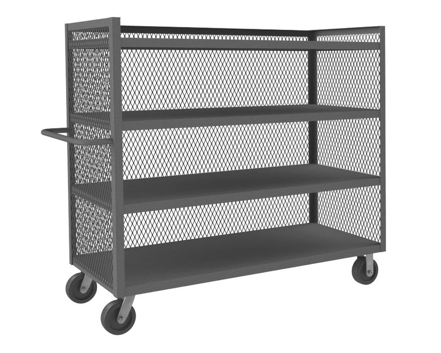 3ST-EX3072-4-95 3 Sided Mesh Truck, 4 Shelves