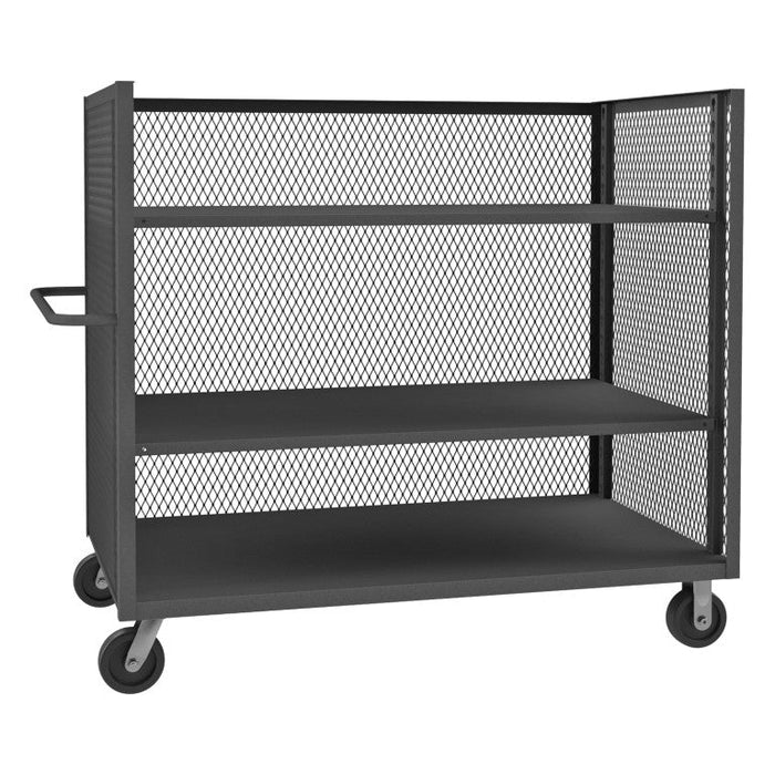 3ST-EX3660-2AS-95 3 Sided Mesh Truck, 2 Adjustable Shelves