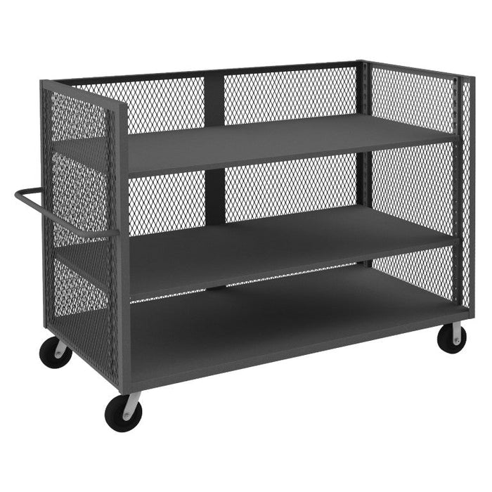 3ST-EX3672-2AS-95 3 Sided Mesh Truck, 2 Adjustable Shelves