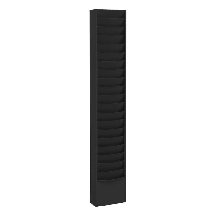 401-08 Literature Rack, 23 Pockets, Black