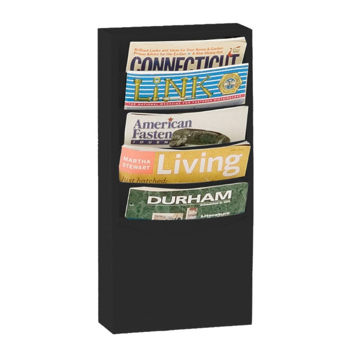 403-08 Literature Rack, 5 Pockets, Black