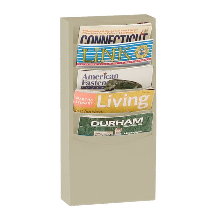 403-75 Literature Rack, 5 Pockets, Tan