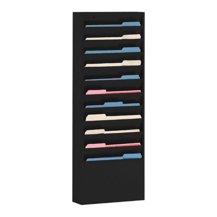 405-08 Literature Rack, 11 Large Pockets, Black