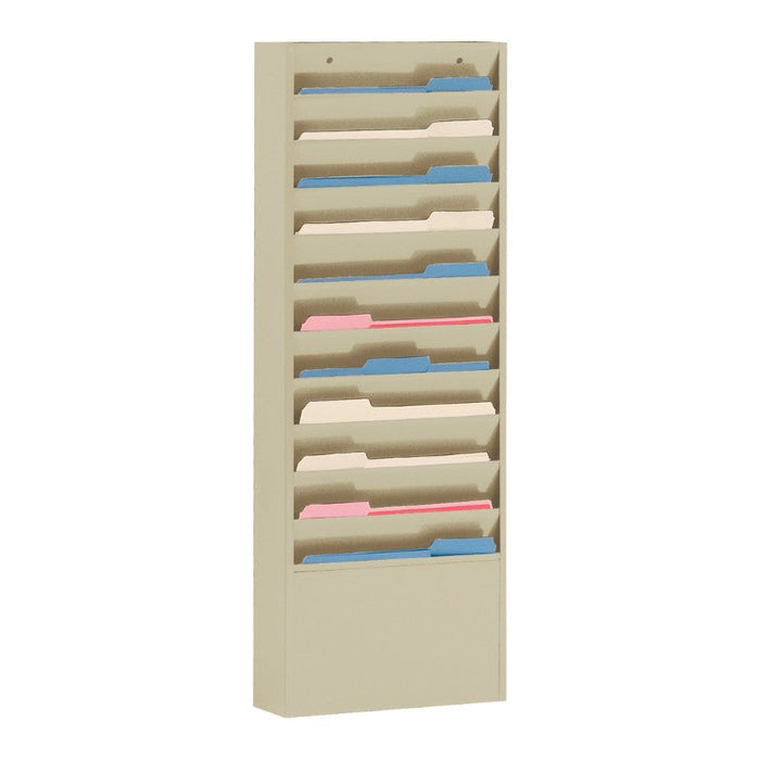 405-75 Literature Rack, 11 Large Pockets, Tan