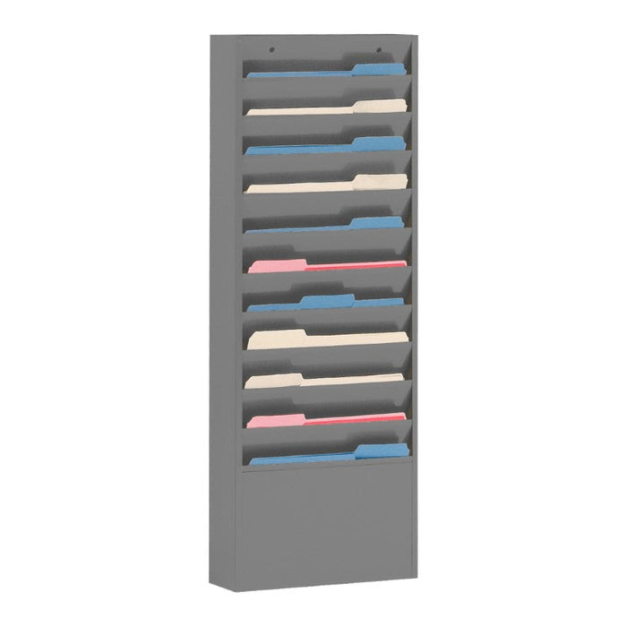405-95 Literature Rack, 11 Large Pockets, Gray