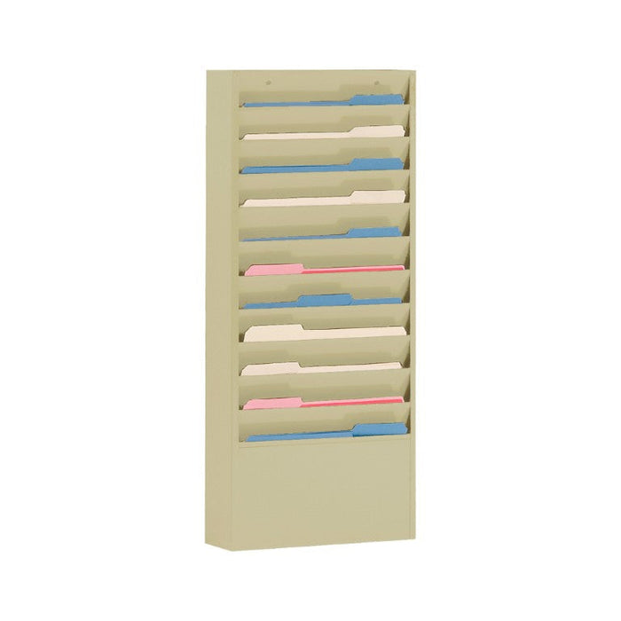 406-75 Literature Rack, 10 Large Pockets, Tan