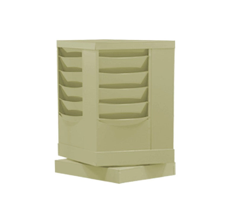 409-75 Rotary Lit Rack, 20 Pockets, Tan