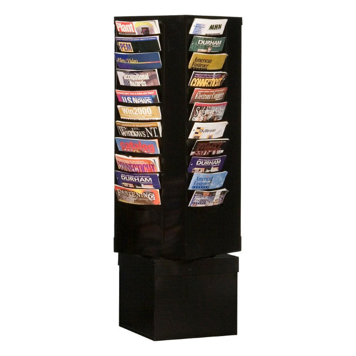 410-08 Rotary Lit Rack, 44 Pockets, Black