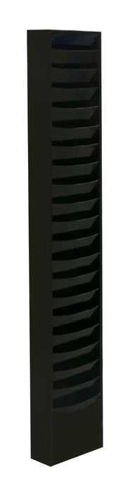 411-08 Literature Rack, 20 Large Pockets, Black