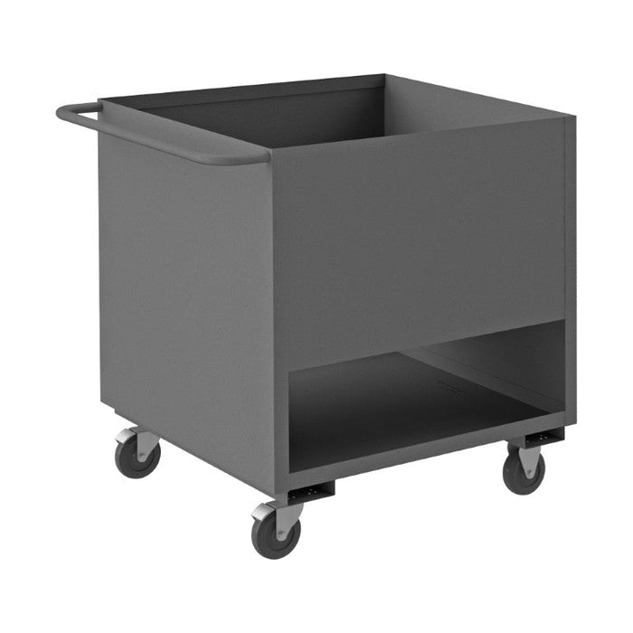 4SLT-3036-5PO-95 4 Sided Solid Low Deck Truck, 2 Shelves
