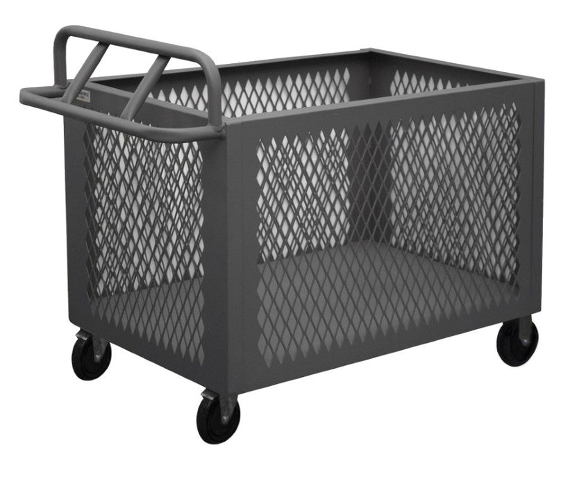 4ST-EX-1836-5PO-95 4 Sided Mesh Box Truck, Tubular Handle