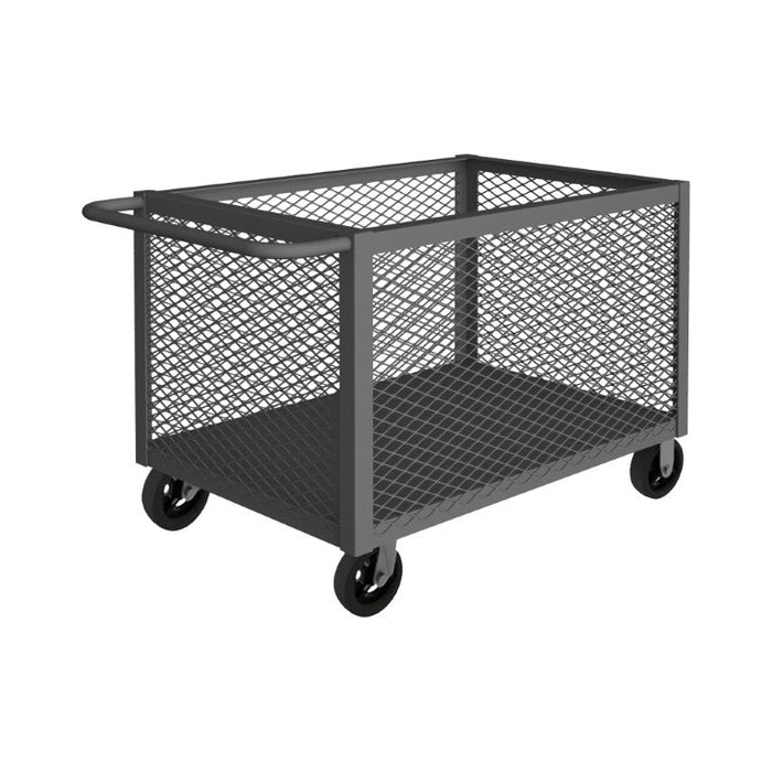 4ST-EX-2436-6MR-95 4 Sided Mesh Box Truck, Tubular Handle