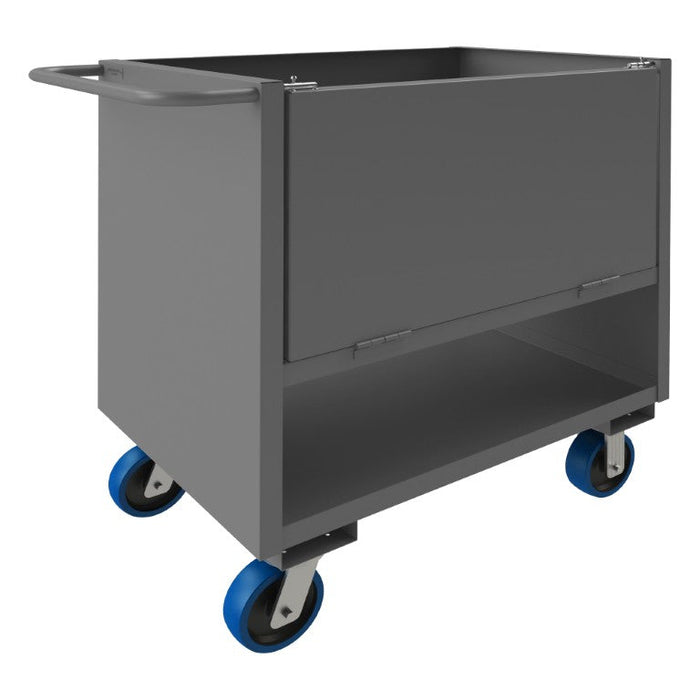 4STEDG-SM-2436-6PU-95 4 Sided Solid Box Truck, Drop Gate
