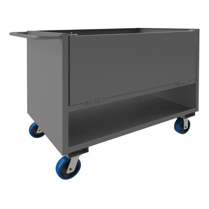 4STEDG-SM-3048-6PU-95 4 Sided Solid Box Truck, Drop Gate
