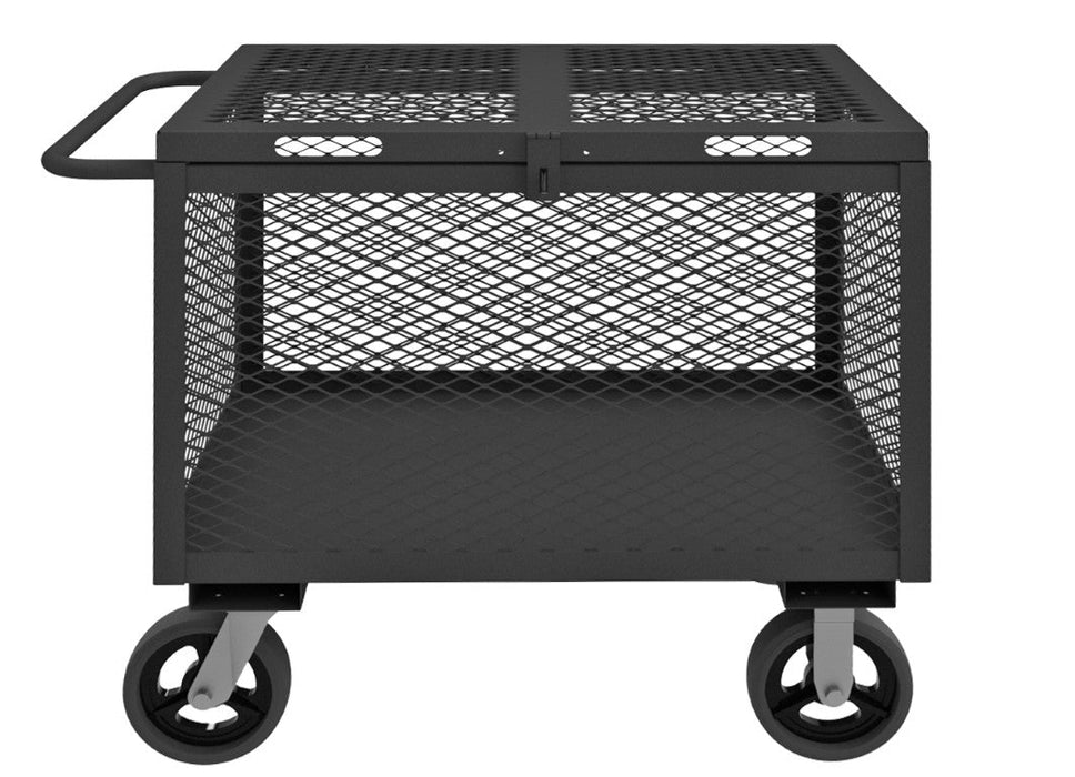 4STHC-EX-2436-6MR-95 4 Sided Mesh Box Truck, Hinged Cover