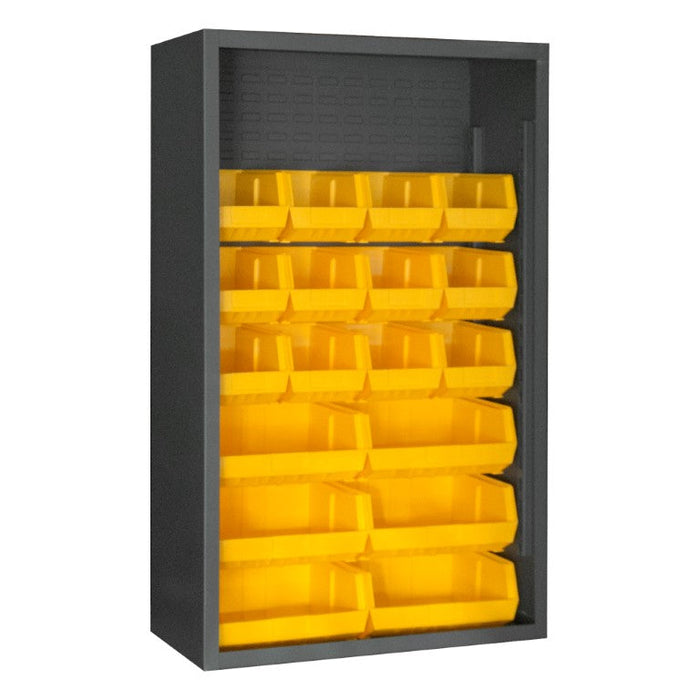 5002-18-95 Enclosed Shelving, 18 Yellow Bins