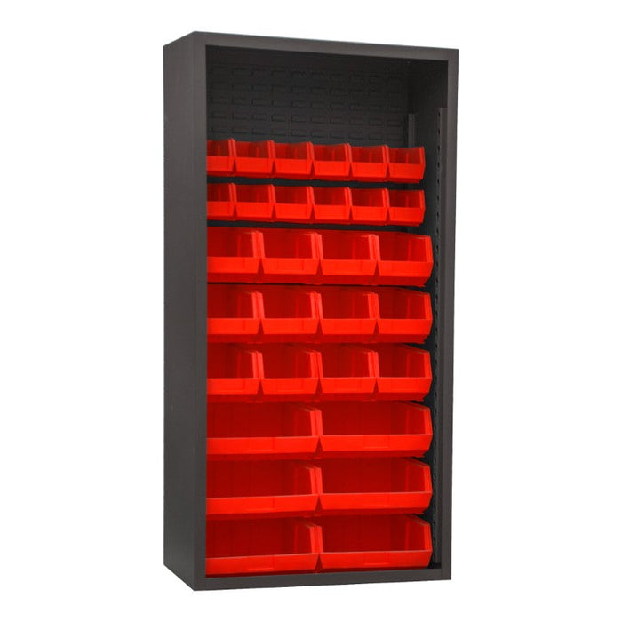 5003-30-1795 Enclosed Shelving, 30 Red Bins