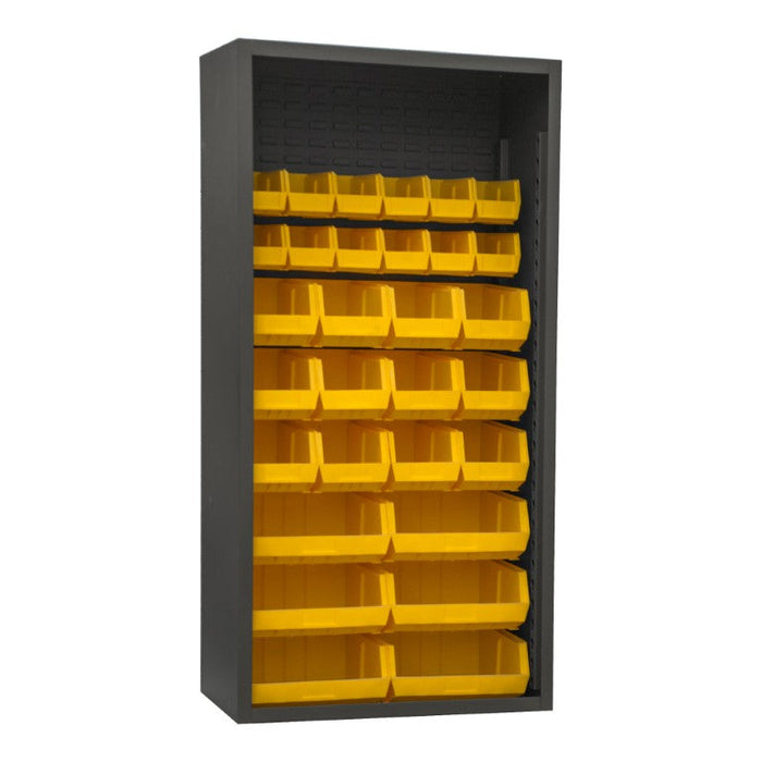 5003-30-95 Enclosed Shelving, 30 Yellow Bins