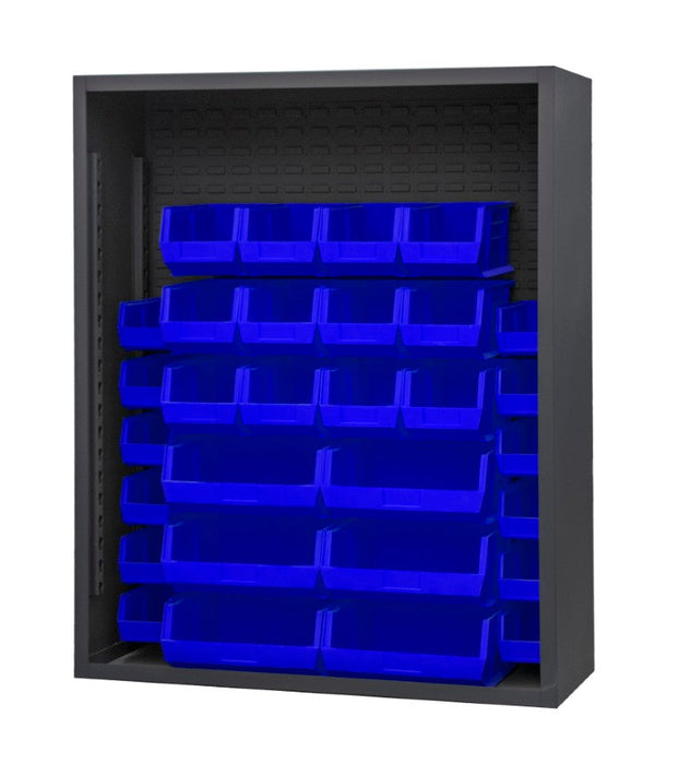 5006-30-5295 Enclosed Shelving, 30 Blue Bins