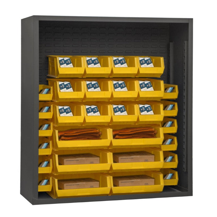 5006-30-95 Enclosed Shelving, 30 Yellow Bins