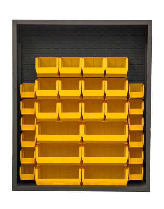 5006-30-95 Enclosed Shelving, 30 Yellow Bins