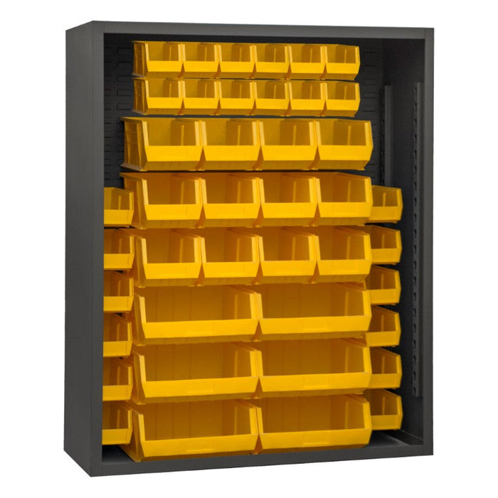 5007-42-95 Enclosed Shelving, 42 Yellow Bins