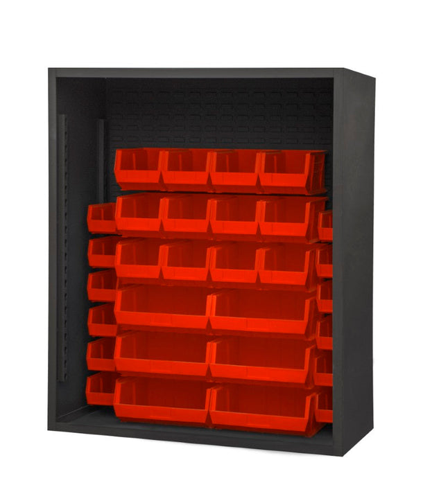 5014-30-1795 Enclosed Shelving, 30 Red Bins