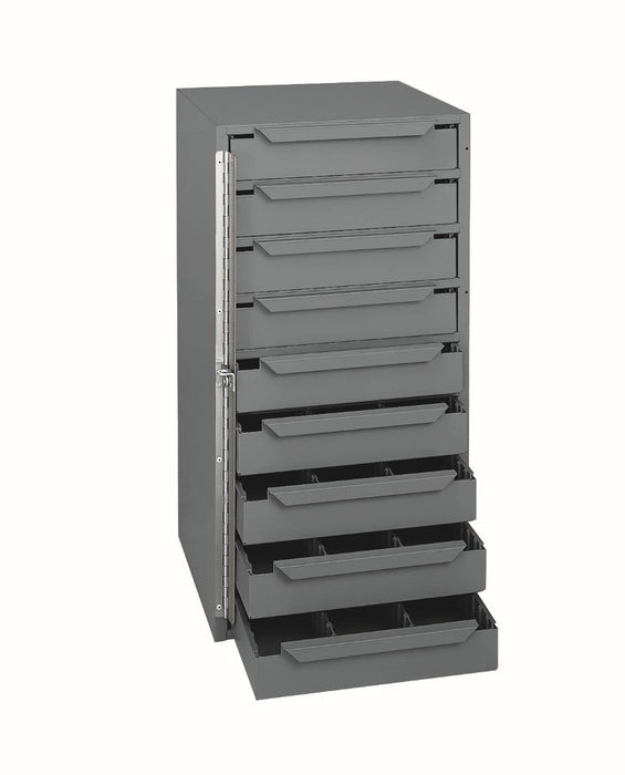 611-95 9 Drawer, Steel, Pad-Lockable Hinge